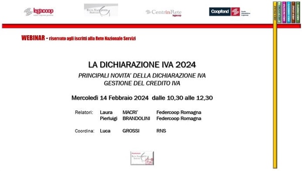 WEBINAR RNS DICHIARAZIONE IVA 2024