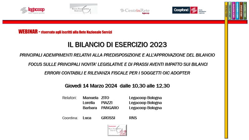 Webinar Rns Il Bilancio Di Esercizio