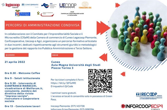 Percorsi di amministrazione condivisa: evento formativo il 21 aprile a...