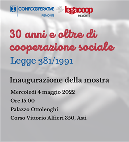 Arriva ad Asti la mostra sui 30 anni della cooperazione sociale