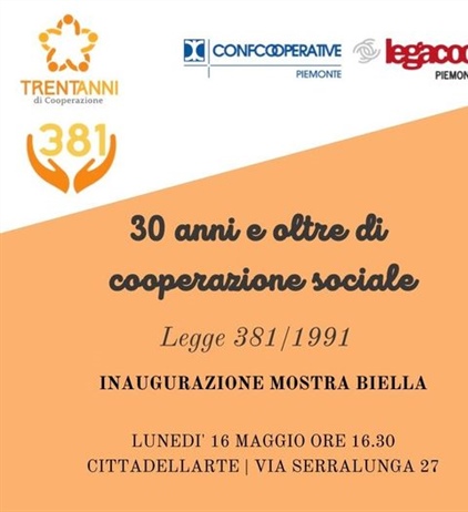 “30 anni e oltre di cooperazione sociale”: arriva a Biella la mostra...