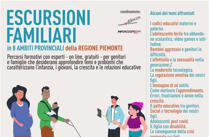 Al via in Piemonte il progetto “Escursioni familiari”