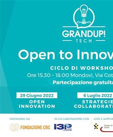 Open Innovation: workshop gratuiti a Mondovì per l'imprenditorialità...