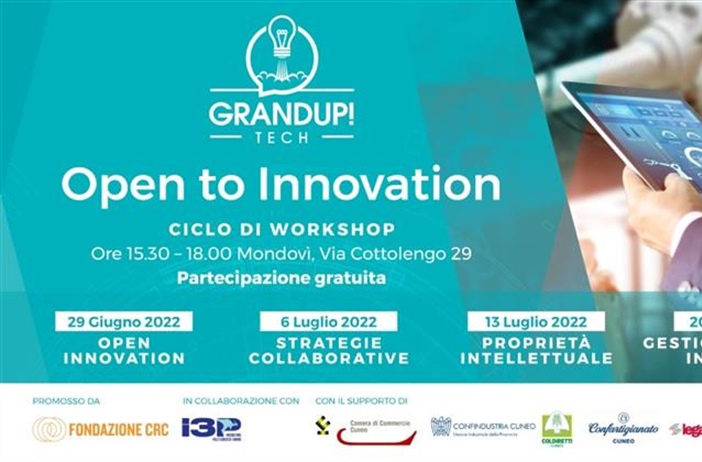 Open Innovation: workshop gratuiti a Mondovì per l'imprenditorialità...