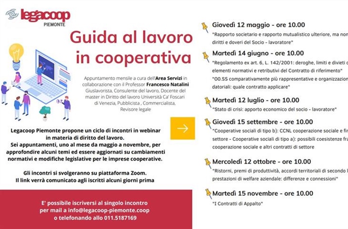 Guida al lavoro in cooperativa, 4° webinar con il Professor Natalini...