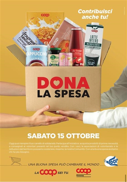 Nova Coop, il 15 ottobre Torino torna l’appuntamento con “Dona la Spesa”