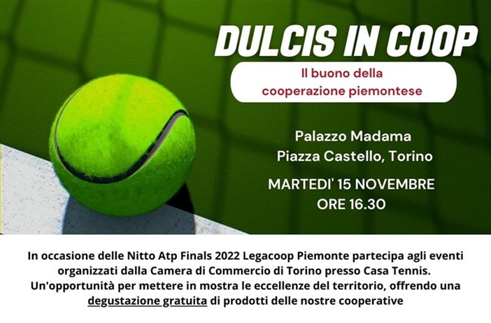 Dulcis in coop, la cooperazione piemontese a fianco del grande tennis...