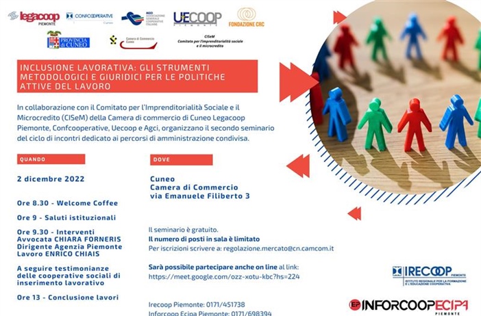 Inclusione lavorativa. A Cuneo un seminario di approfondimento su...