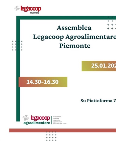 Assemblea Legacoop Agroalimentare Piemonte: 25 gennaio ore 14.30