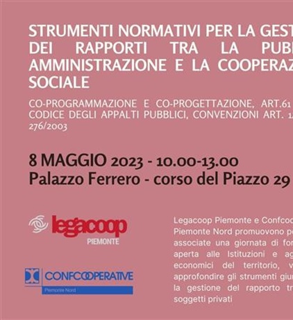 8 maggio, ore 10: a Biella "Strumenti normativi per la gestione dei...