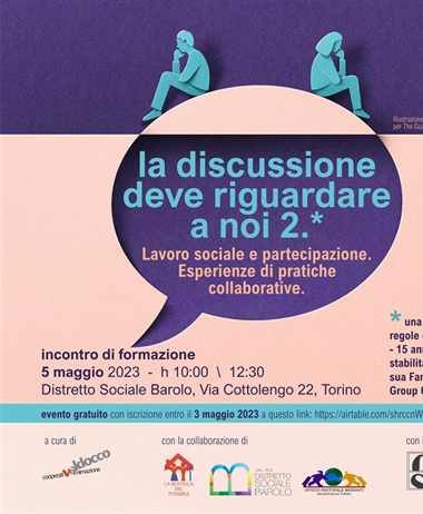 “La discussione deve riguardare a noi 2*” Il 5 maggio a Torino incontro...