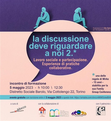 “La discussione deve riguardare a noi 2*” Il 5 maggio a Torino incontro...