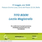 Verso il Festival Internazionale dell'Economia: il 17 maggio a Biella Lectio Magistralis di Tito Boeri