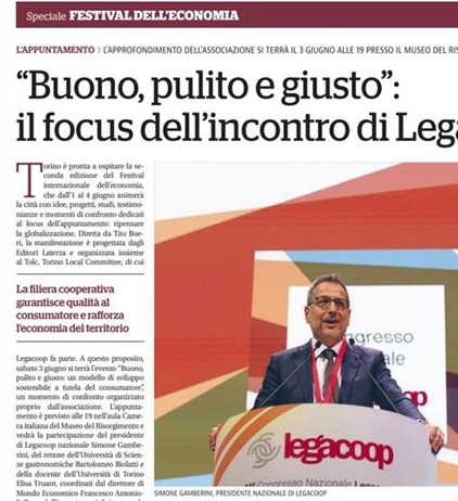 "Buono, pulito, giusto": sui giornali di oggi la partecipazione di...