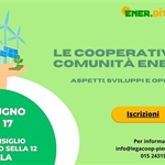 26 giugno ore 17, a Biella "Le cooperative di comunità energetica. Aspetti, sviluppi e opportunità"