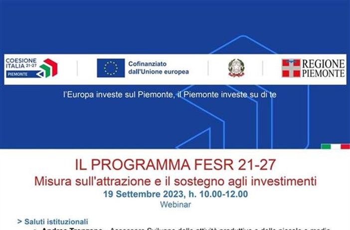 Webinar "Attrazione e sostegno della propensione agli investimenti nel...