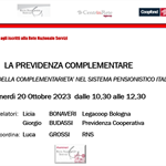 WEBINAR RNS 20/10/2023: "La previdenza complementare"