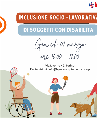 "Progetti per l’inclusione socio-lavorativa di persone con disabilità":...