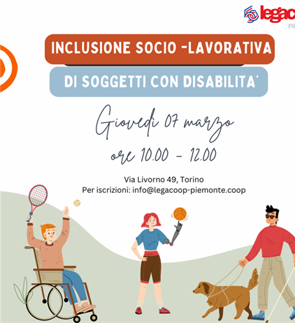 "Progetti per l’inclusione socio-lavorativa di persone con disabilità":...