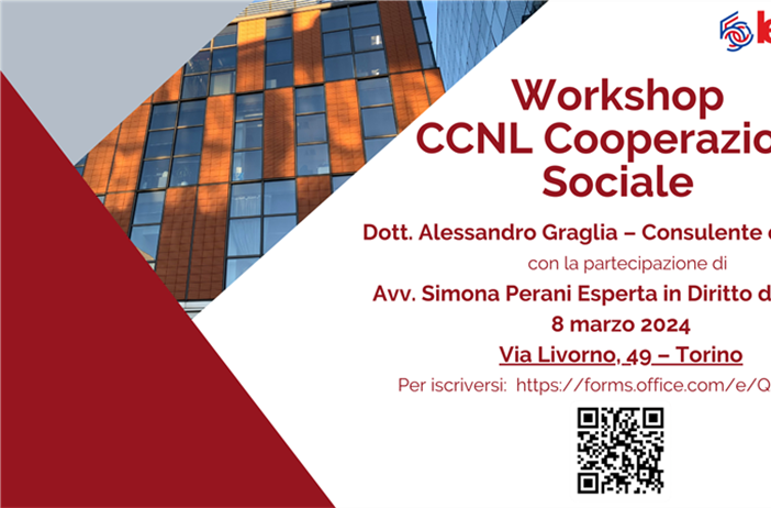 Workshop "CCNL Cooperazione Sociale" - venerdì 08 marzo ore 09,30