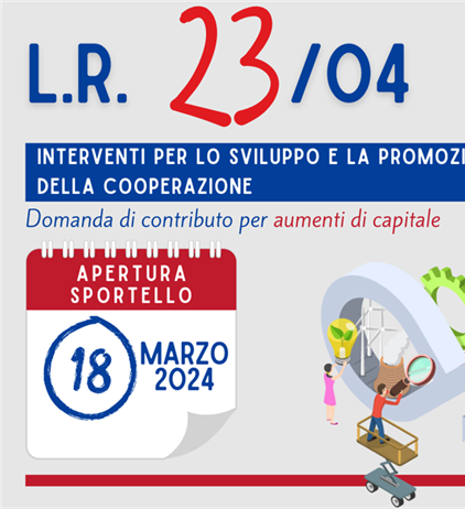 L.R. 23/04 – RIAPERTURA SPORTELLO CONTRIBUTO A FONDO PERDUTO PER...
