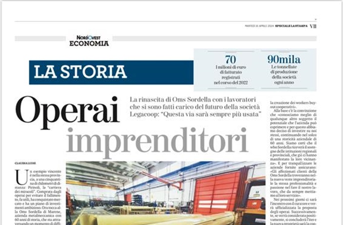 Il modello dei Workers Buyout cooperativi su La Stampa