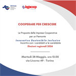 Legacoop Piemonte e Agci Piemonte incontrano i candidati e le candidate alla Regione Piemonte