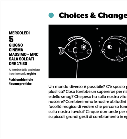 Cinemambiente 2024, Zenit presenta “Choices & Changes”