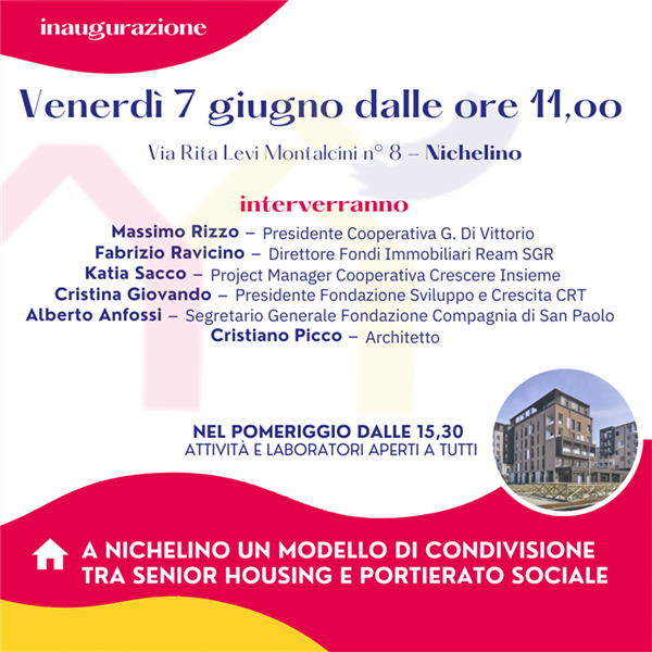 La cooperativa Di Vittorio inaugura l'housing Debouchè