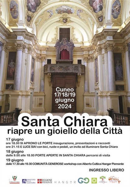 Terminato il restauro dell’ex chiesa di Santa Chiara: lunedì 17 giugno la riapertura al pubblico