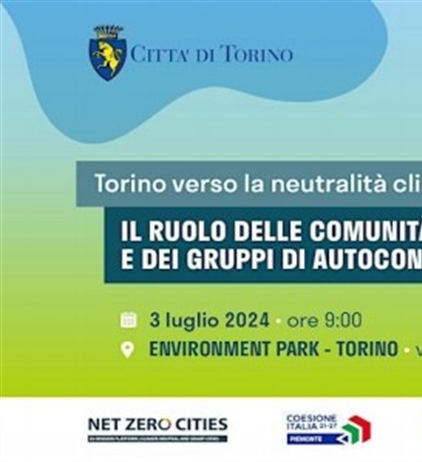 Incontro “Torino verso la neutralità climatica. Il ruolo delle Comunità...