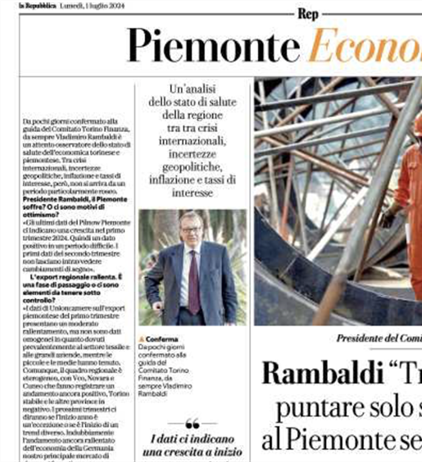 Rambaldi: "Troppo rischioso puntare solo su auto e aerei al Piemonte...