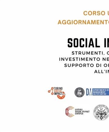 Cuap, aperte le iscrizioni per il corso in “Social Impact Finance”