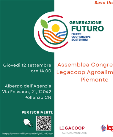 Assemblea congressuale Legacooop Agroalimentare Piemonte: “Generazione...