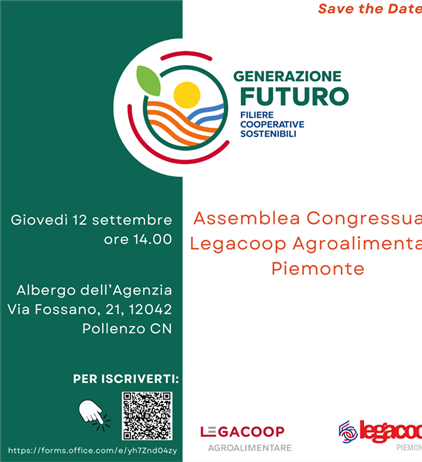 Assemblea congressuale Legacooop Agroalimentare Piemonte: “Generazione...