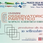 Conferenza stampa Osservatorio Paritetico Regionale del Piemonte sugli appalti e sugli accreditamenti territoriali - 10 settembre ore 10