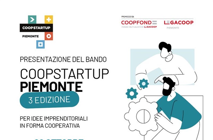 Coopstartup Piemonte III edizione: il 29 ottobre l'evento di presentazione