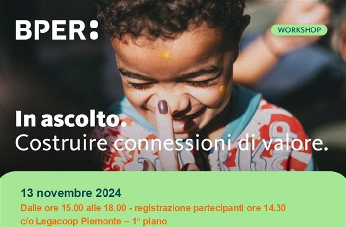 13 novembre: Road show #InAscolto promosso da Bper Bene Comune e...