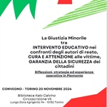 La Giustizia Minorile: riflessione ed esperienze. Il 20 novembre un convegno a Torino