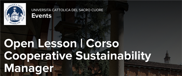 Open Lesson  | Cooperative Sustainability Manager - 13 DICEMBRE 2024 ore12,00