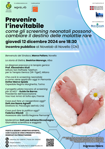 "Prevenire l'inevitabile": a Novello un incontro pubblico sugli screening prenatali