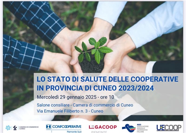 Stato di salute delle cooperative in provincia di Cuneo 2023/2024: mercoledì 29 gennaio la presentazione