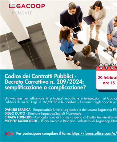 Webinar sul Decreto Correttivo del Codice dei Contratti: giovedì 20...