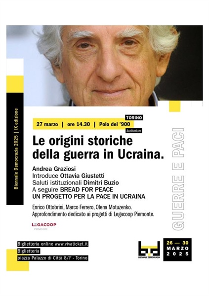 Le origini storiche della guerra in Ucraina: Legacoop Piemonte a Biennale Democrazia