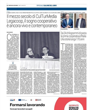 La cooperazione di Legacoop al Salone del Libro 2025