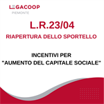 Riapertura sportello incentivi per “Aumento del capitale sociale” L.R. 23/2004