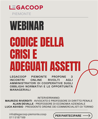 Codice della crisi e adeguati assetti: 3 webinar per approfondire