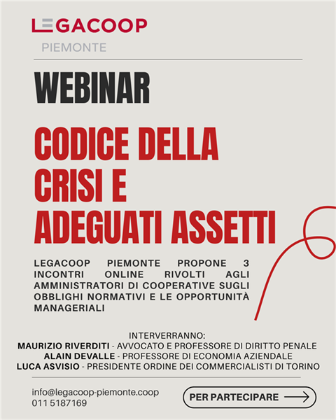Codice della crisi e adeguati assetti: 3 webinar per approfondire