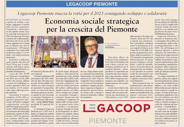 Economia sociale strategica per la crescita del Piemonte: la nostra Associazione su