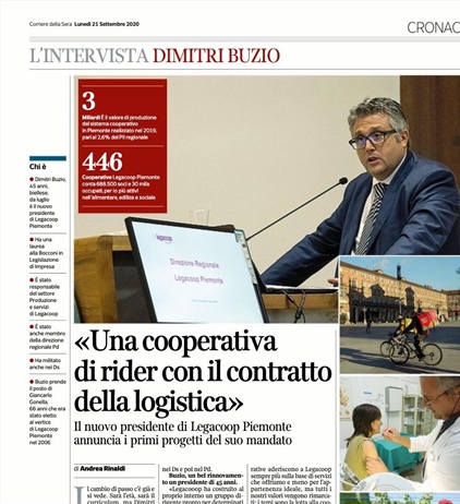 Intervista de Il Corriere della Sera Torino al Presidente di Legacoop...